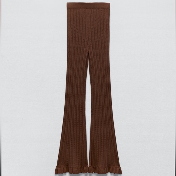 Zara Ruffled Full Length Pants - Picture 2 of 5